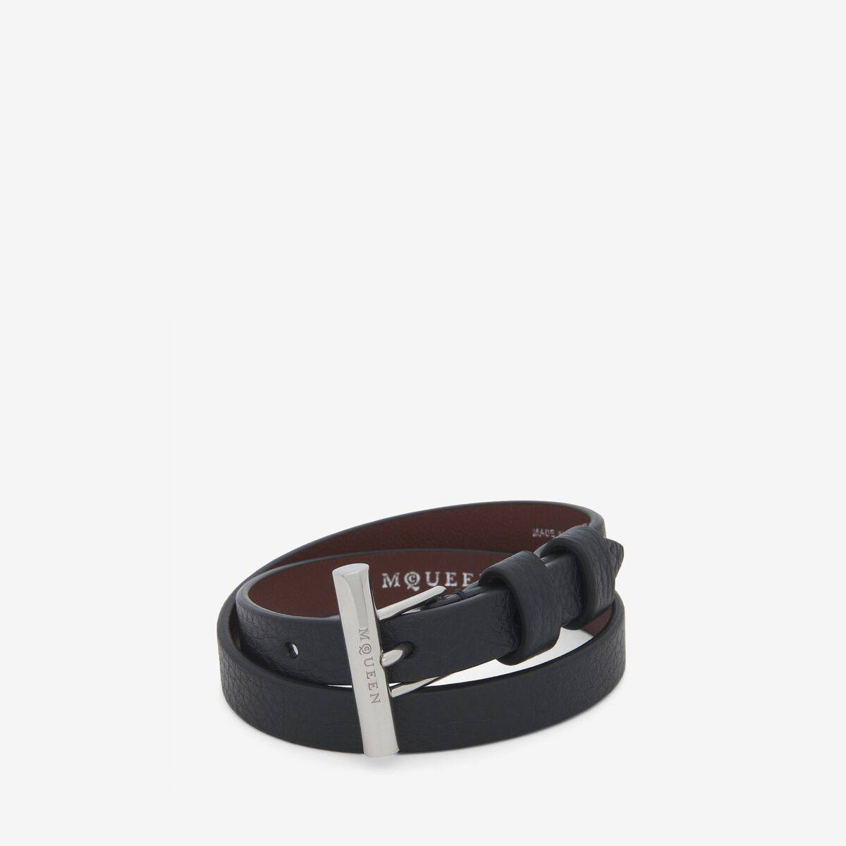 ALEXANDER MCQUEEN - T-Bar Double Wrap Bracelet - Item 8133631AAUG6550